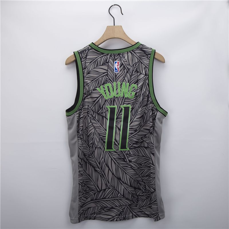 Men Atlanta Hawks #11 Young Grey Fashion 2021 NBA Jersey->atlanta hawks->NBA Jersey